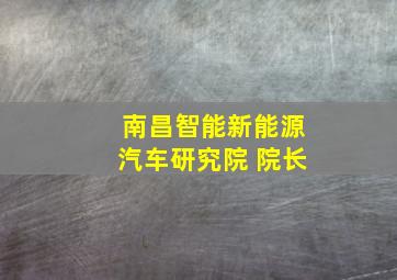 南昌智能新能源汽车研究院 院长